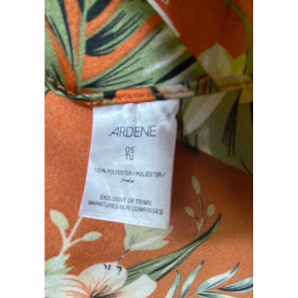 Tropical Floral Kimono Cover Up Orange With Tassels One Size Beach Wrap Bohemian - Picture 4 of 5
